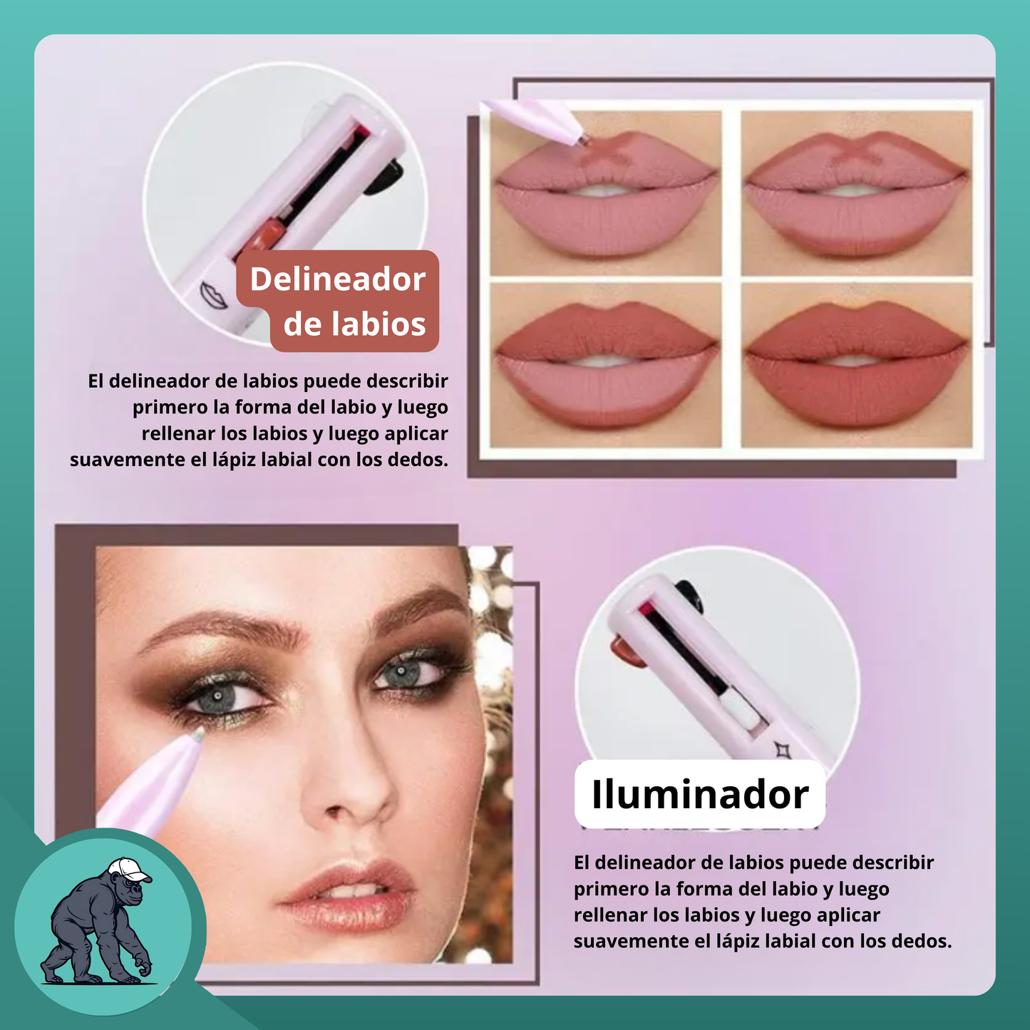 Lápiz De Maquillaje 4 En 1