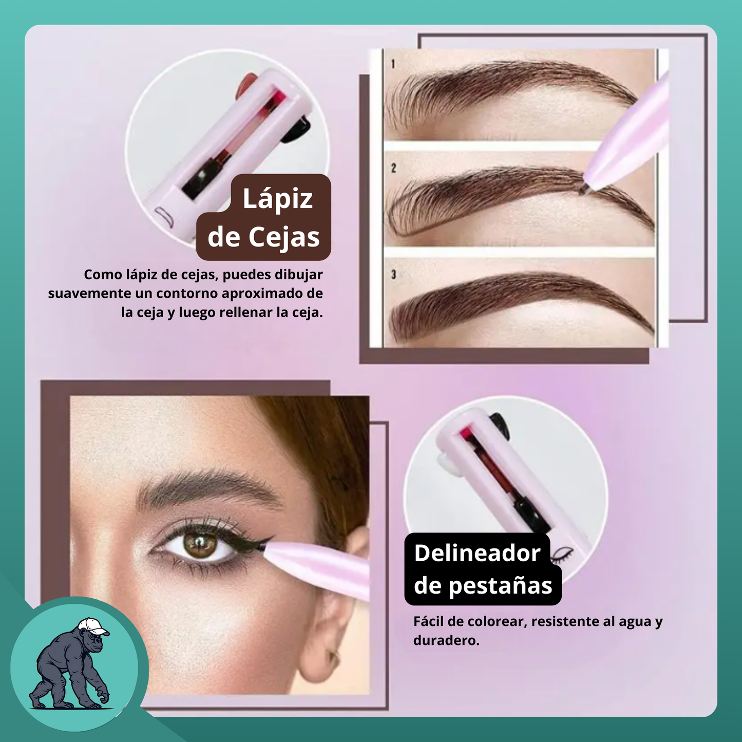 Lápiz De Maquillaje 4 En 1